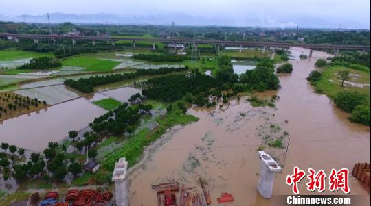 浙江省衢州市衢江区受强降雨影响。　涂明峰 夏学民 摄